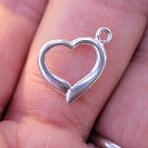 Super cute 925 sterling silver plated open heart charm bracelet